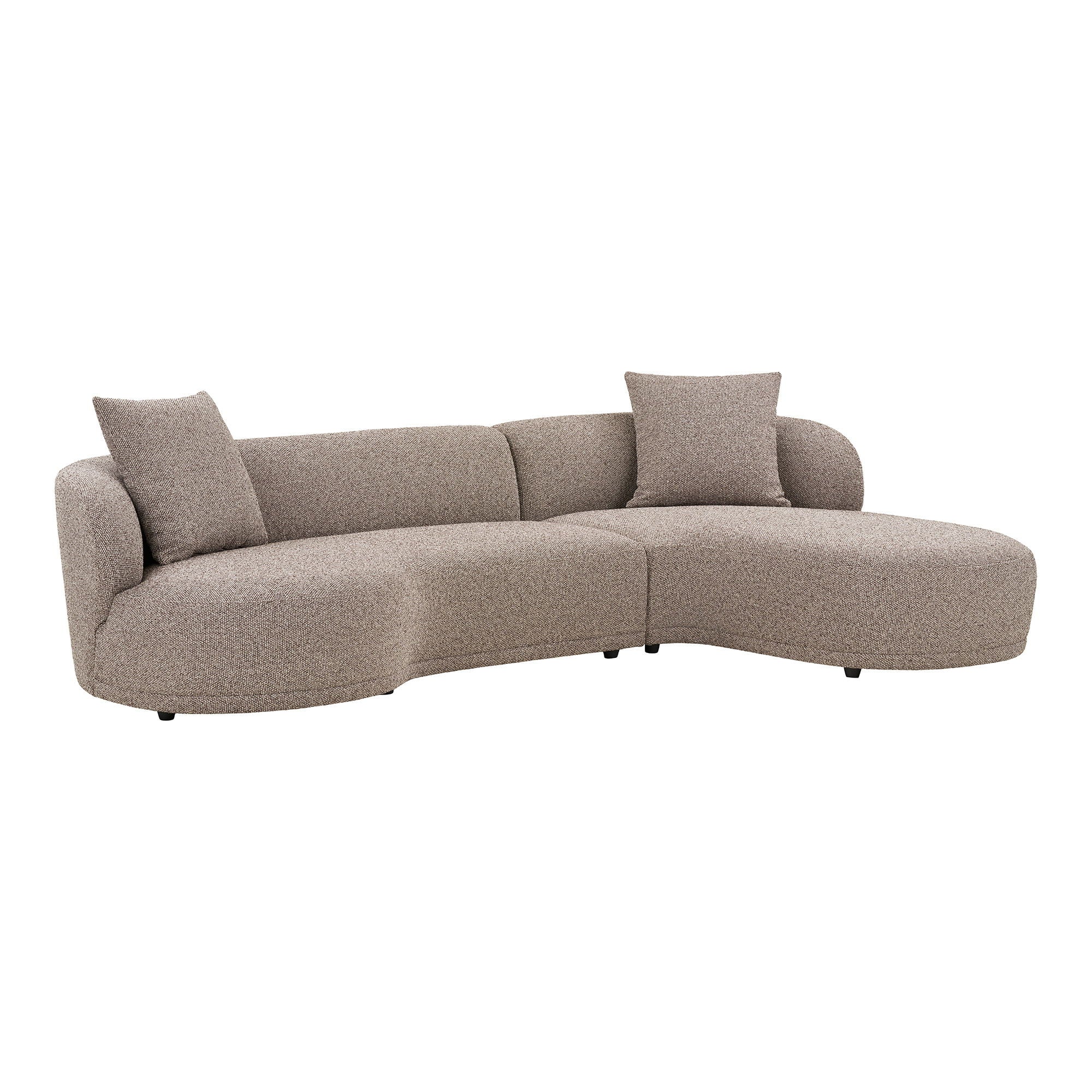 Kingston – Ecksofa mit 2 Kissen, rechtsseitig, 90/175 × 294 × 69 cm